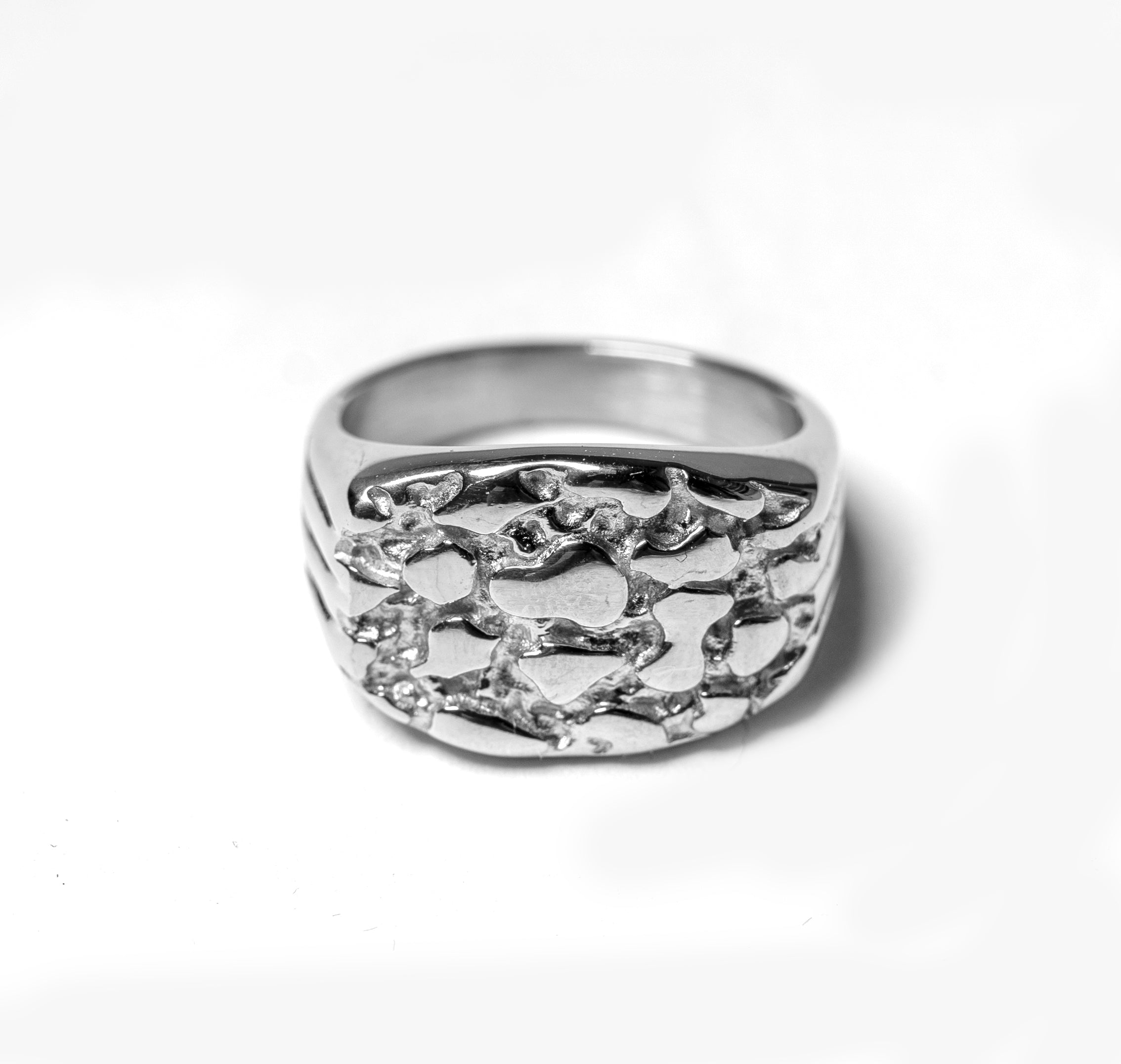 NUGGET RING. - ZILVER