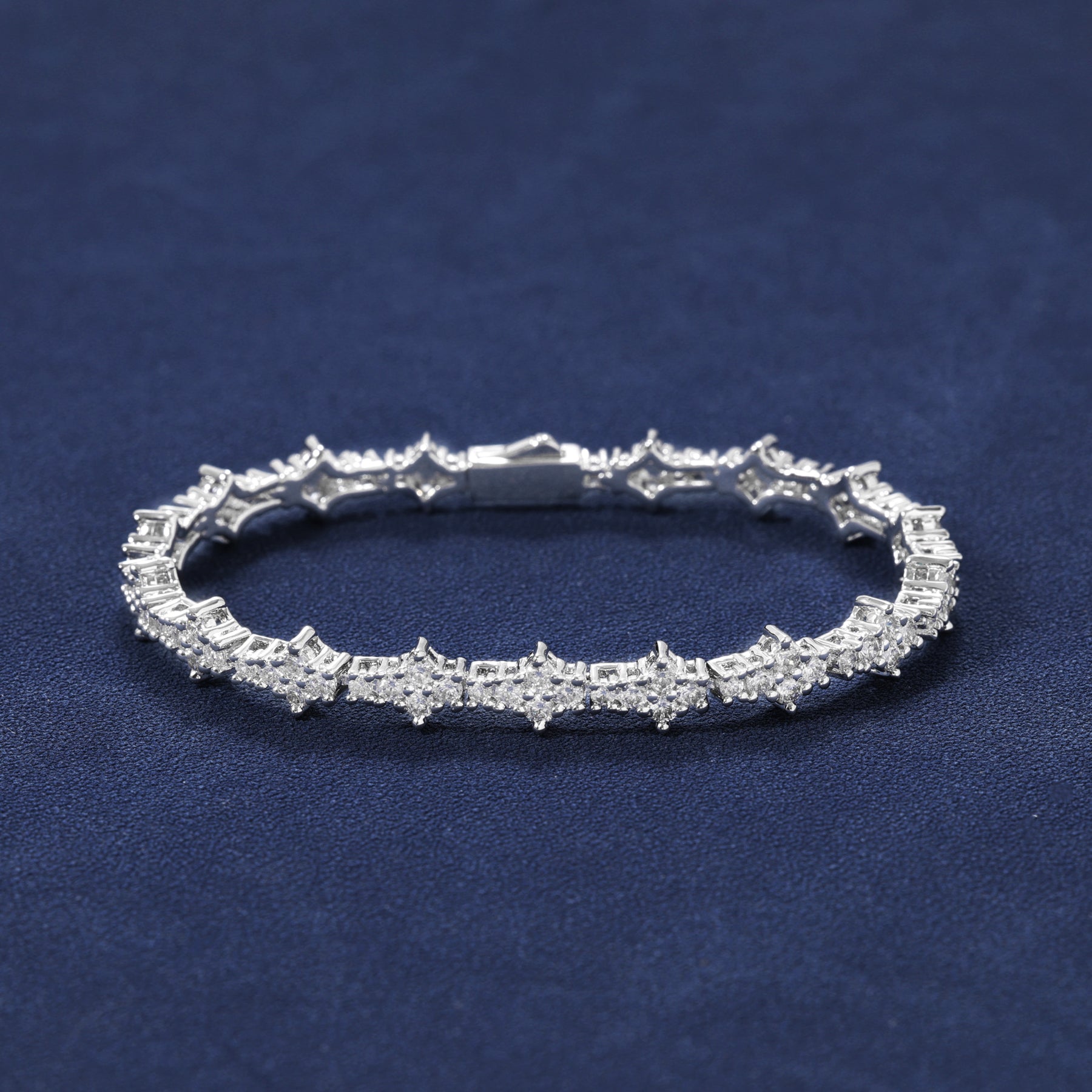 3MM HONEYCOMB BRACELET – SILVER PLATED
