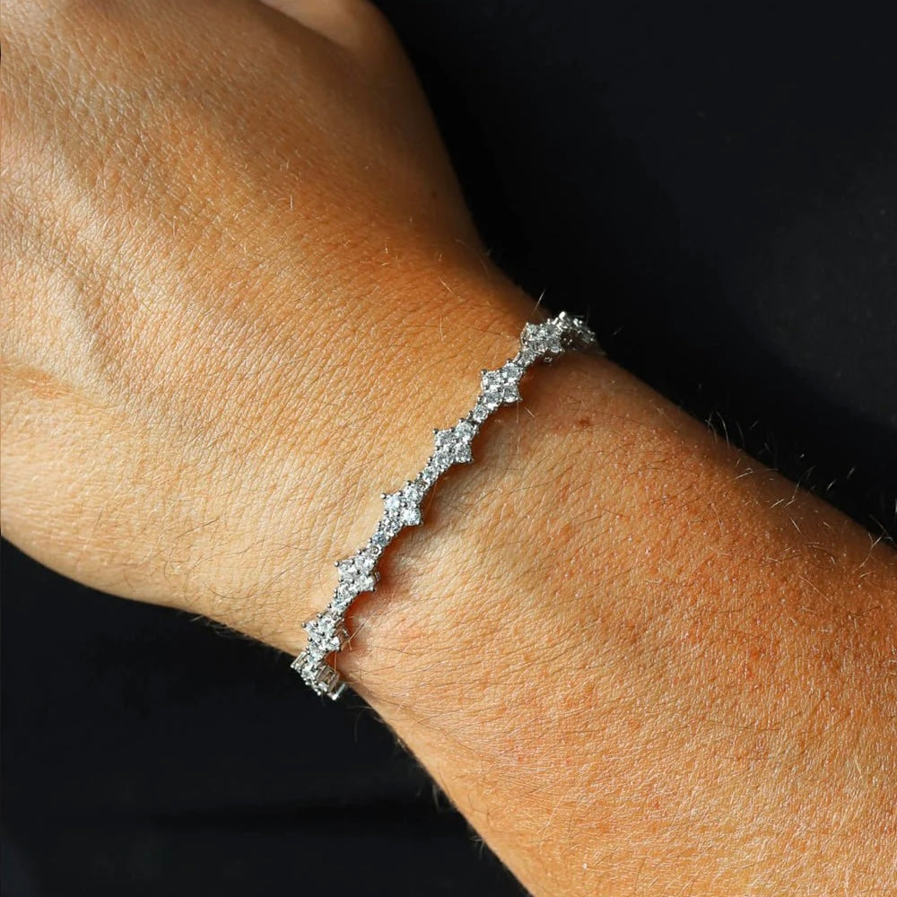 3MM HONEYCOMB BRACELET – SILVER PLATED