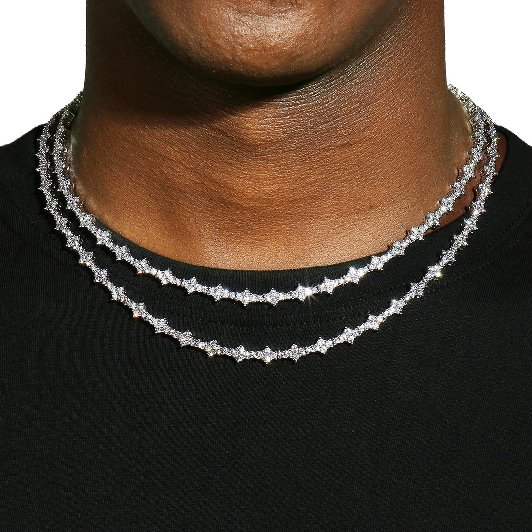 3MM HONEYCOMB CHAIN – SILVER PLATED