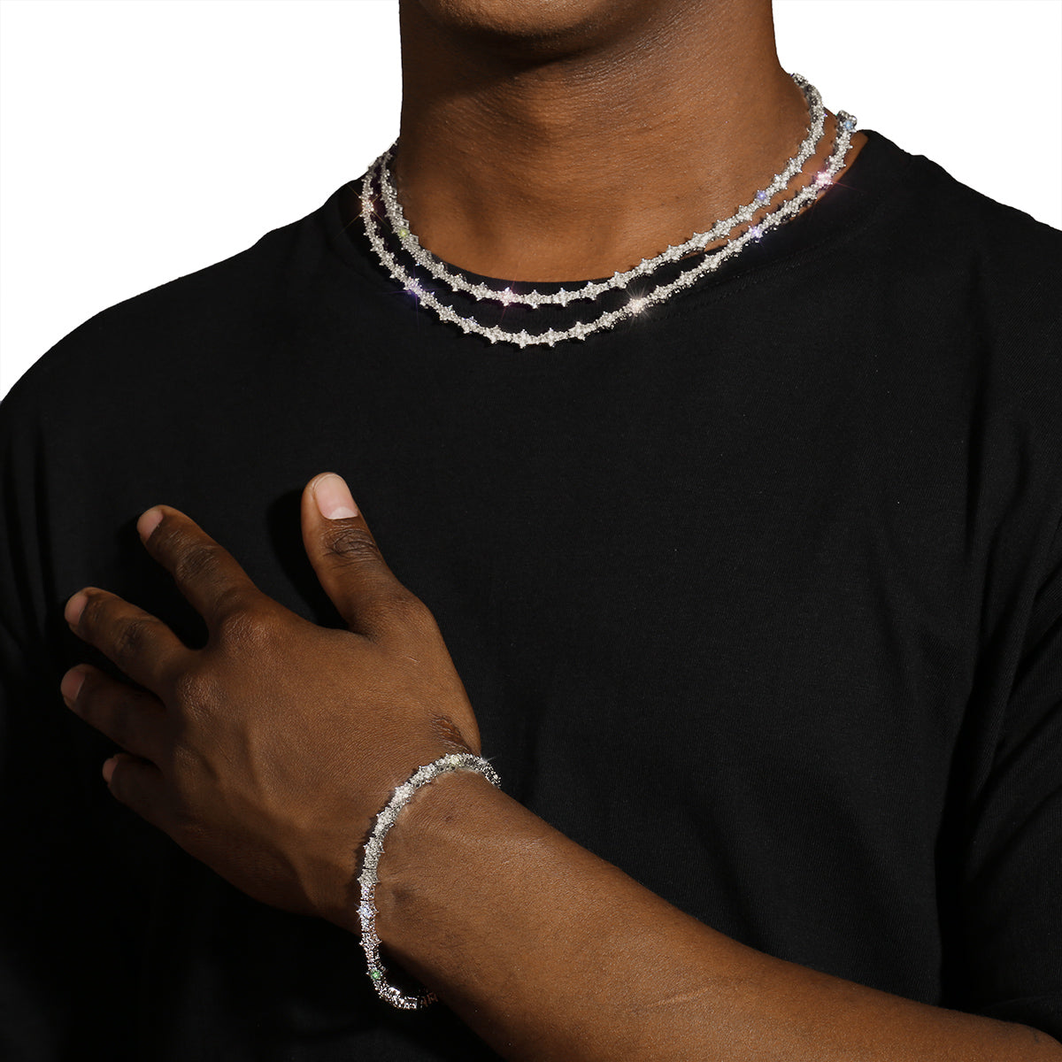 3MM HONEYCOMB CHAIN – SILVER PLATED